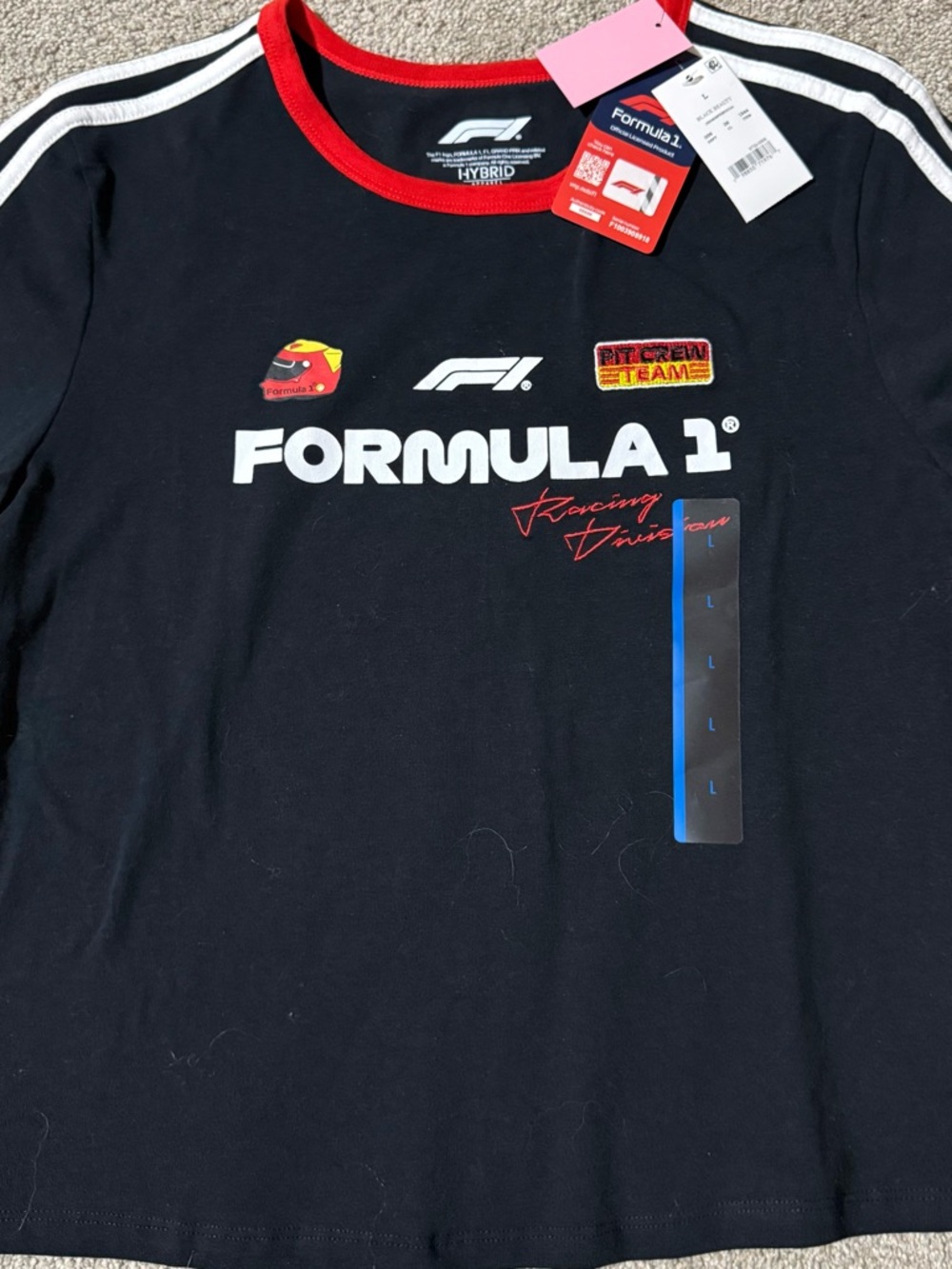 Formula 1 Black Tee size large